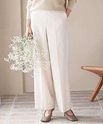 ＜23区 S (Women/小さいサイズ)＞【ＣＬＡＳＳＹ．１月号掲載】ウールミルドストレッチ　ワイドパンツ（ＰＲ２７ＮＷ０４０２）