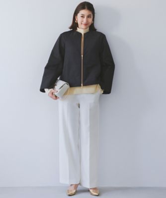 23区【CLASSY.掲載/洗える】TRストレッチギャバ ワイドパンツ ネイビー パンツ 「CLASSY.2月号掲載/洗える」TRストレッチギャバ ワイドパンツ