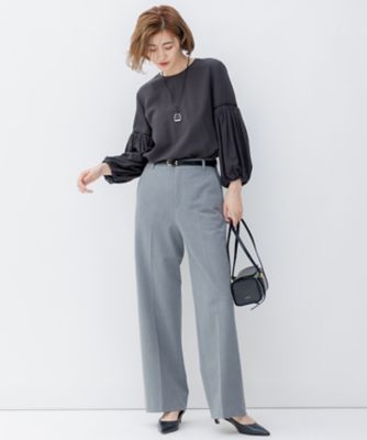 【ＣＬＡＳＳＹ．２月号掲載／洗える】ＴＲストレッチギャバ　ワイドパンツ（ＰＲ２７ＳＷ０２１６）