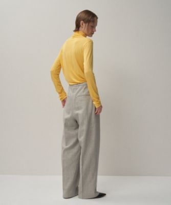 LINEN WOOL TWILL ｜ タックイージーパンツ