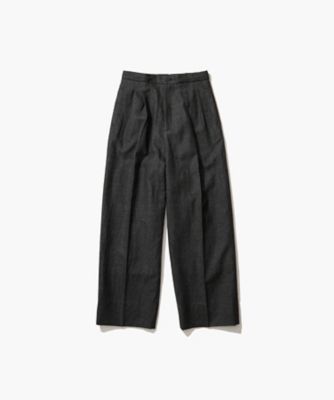 ＜ATON (Women/Men)＞ＬＩＮＥＮ　ＷＯＯＬ　ＴＷＩＬＬ　｜　タックイージーパンツ（ＰＲＡＧＧＷ０８０５）