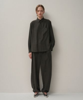 ＜ATON (Women/Men)＞ＳＩＬＫ　ＳＵＥＤＥ　｜　タックイージーパンツ（ＰＲＡＧＧＷ０８１１）