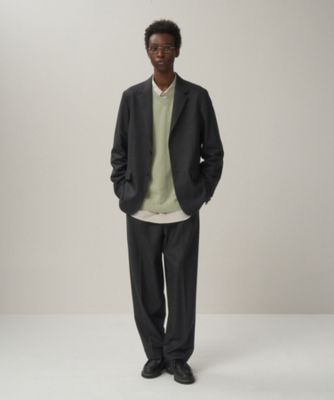 ATON (Women/Men)/エイトン MERINO COLLEGE FLANNEL スタンダードパンツ - UNISEX(PRAGGW0900) グレー パンツ・ズボン【三越伊勢丹/公式】