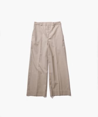 WOOL SILK TWILL ｜ タックレスワイドパンツ