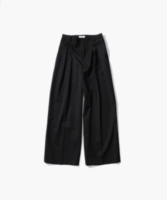 ATON パンツ COMPACT WOOL ｜ ツータックワイドパンツ