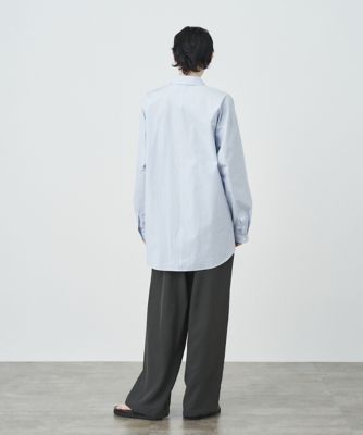ATON 白SILK LINEN エイトン　ワイドカジュアルワークパンツ ATON 白SILK LINEN エイトン ワイドカジュアルワークパンツ