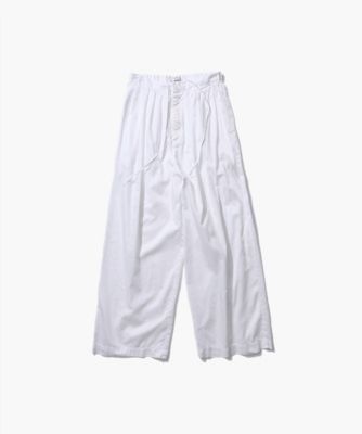 ATON 白SILK LINEN エイトン　ワイドカジュアルワークパンツ ATON 白SILK LINEN エイトン ワイドカジュアルワークパンツ
