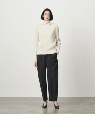 WOOL GABARDINE ｜ テーパードタックパンツ