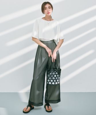 洗える】 シアーレイヤードパンツ（PRCMGM0510） | ICB L