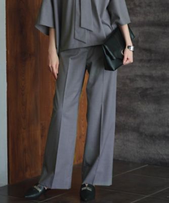 ＜ICB L (Women/大きいサイズ)＞【洗える】Ｔ／Ｗブロード　ワイドストレートパンツ（ＰＲＣＭＧＷ０４１４）