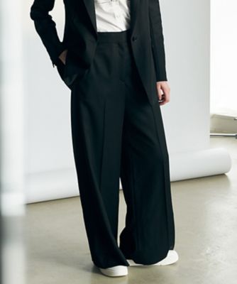 ＜ICB L (Women/大きいサイズ)＞【３０ｔｈ　ＡＮＮＩＶＥＲＳＡＲＹ】レーヨンウールツイル　ワイドパンツ（ＰＲＣＭＧＷ０４２２）