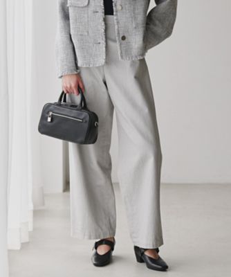 ＜ICB L (Women/大きいサイズ)＞コットンカラーデニム　カーブパンツ（ＰＲＣＭＧＷ０７０４）