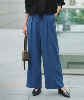 icb BrightCrossノーカラージャケット パンツ大きい サイズ　6 ソフトバイオチノクロス ワイドパンツ（PRCMLA0305） | ICB