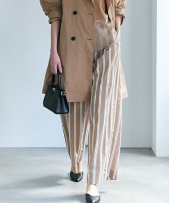 ＜ICB L (Women/大きいサイズ)＞サッカードビーストライプ　ワイドパンツ（ＰＲＣＭＬＳ０２０７）