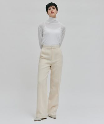 MILLAM ／ フェイクレザーパッチワイドパンツ