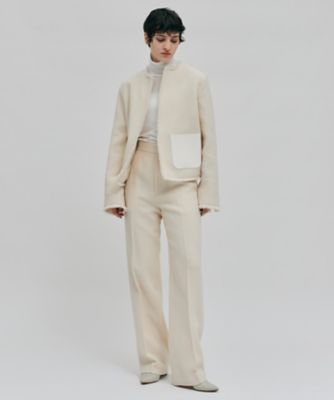 MILLAM ／ フェイクレザーパッチワイドパンツ