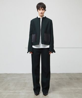 MILLAM ／ フェイクレザーパッチワイドパンツ