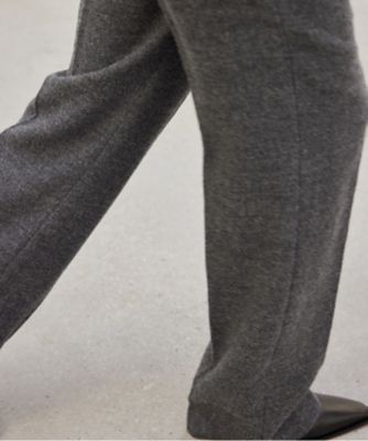 MILLAM ／ フェイクレザーパッチワイドパンツ