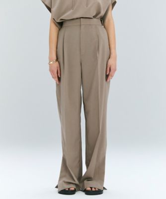 BEIGE， (Women)/ベイジ【洗える/接触冷感/速乾/UVケア対応・Precious 9月号掲載】BATEAU/イージーウエストサイドスリットタックパンツ(PRCW 034_オウドイロ パンツ・ズボン【三越伊勢丹/公式】