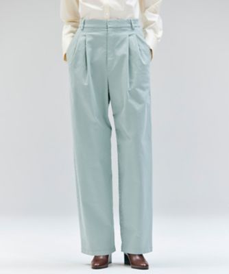 BEIGE， (Women)/ベイジ【洗える・Oggi 11月号掲載】HAMLIN/コットンストレッチ2タックワイドパンツ(PRCWGA0211) 062_ライトグリーン パンツ・ズボン【三越伊勢丹/公式】