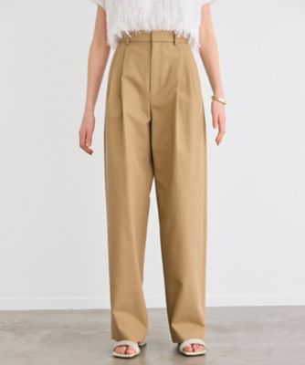 ＜BEIGE， (Women)＞【洗える】ＧＡＺＡＮＩＡ　／　コットンチノ２タックワイドパンツ（ＰＲＣＷＧＭ０５０６）