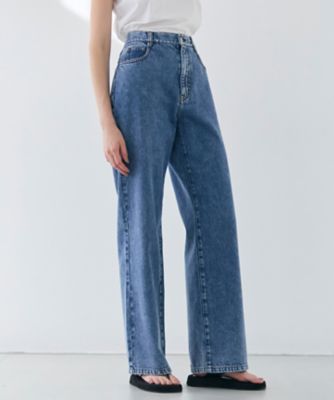 BEIGE， (Women)/ベイジ【洗える・SPRiNG 3月号掲載】FICUS/デニムワイドストレートパンツ(PRCWGS0105) 071_ターコイズ パンツ・ズボン【三越伊勢丹/公式】