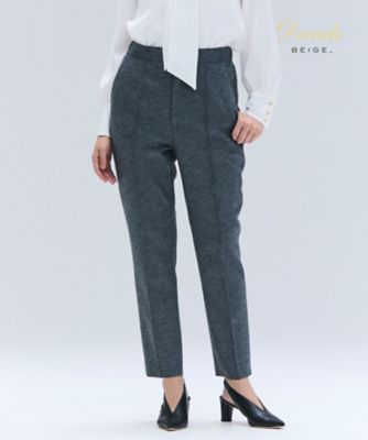 ＜BEIGE， (Women)＞【セットアップ対応】ＣＯＲＢＹ　／　ウールピンタックバックサイドゴムパンツ（ＰＲＣＷＧＷ０７３１）