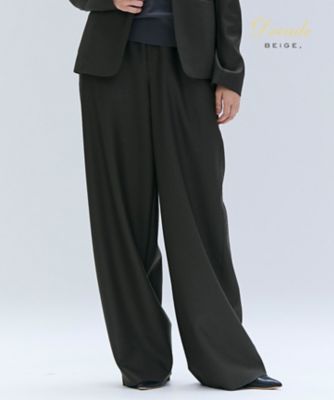 BEIGE， (Women)/ベイジ CORBY/ウールイージーワイドパンツ(PRCWGW0733) 054_カーキ パンツ・ズボン【三越伊勢丹/公式】