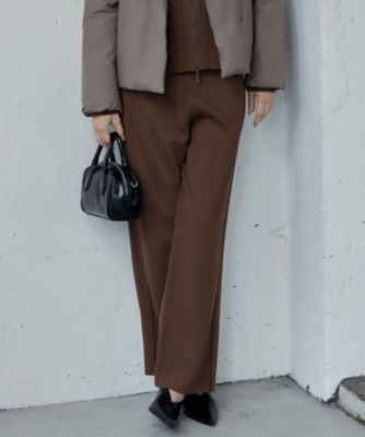 洗える】シンセティックダブルフェイス ニットトラックパンツ