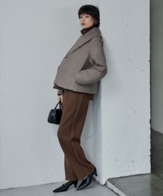 洗える】シンセティックダブルフェイス ニットトラックパンツ