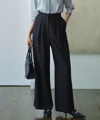 ＜ICB (Women)＞【洗える】　ドレープスラブデニム　ワイドパンツ（ＰＲＣＹＧＡ０３０９）