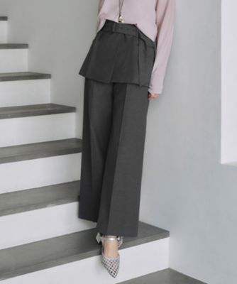 ＜ICB (Women)＞【接触冷感・ＵＶケア・撥水・洗える】ＬｏｏｓｅＷｅａｖｅ　　スカートレイヤードワイドパンツ（ＰＲＣＹＧＭ０３０２）