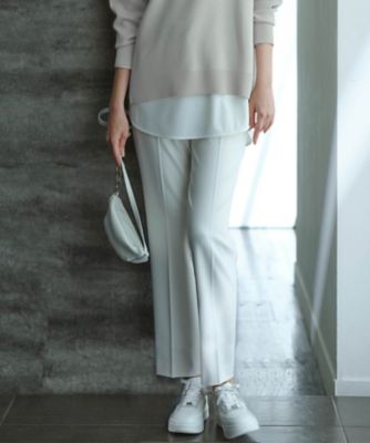 ＜ICB (Women)＞【洗える】　トリアセボディシェルピーチ　スティックパンツ（ＰＲＣＹＧＷ０５１６）