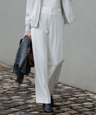 ＜ICB (Women)＞【洗える】　トリアセボディシェルピーチ　ワイドパンツ（ＰＲＣＹＧＷ０５１７）