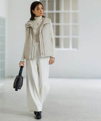 洗える】 トリアセボディシェルピーチ ワイドパンツ