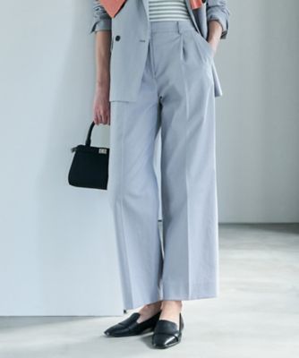 極美品*アイシービー*ＩＣＢ*パンツスーツ*ノーカラー*大きいサイズ*13号* LooseWeave ワイドパンツ（PRCYLM0302） | ICB