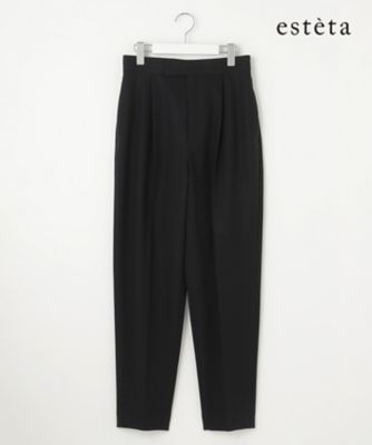 【エステータ】コットンダブルクロス　テーパードシルエットパンツ（ＰＲＨ６ＣＭ０９３４）