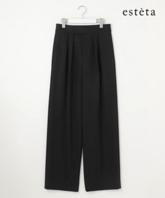 【エステータ】コットンダブルクロス　ワイドシルエットパンツ（ＰＲＨ８ＣＭ０９３５）