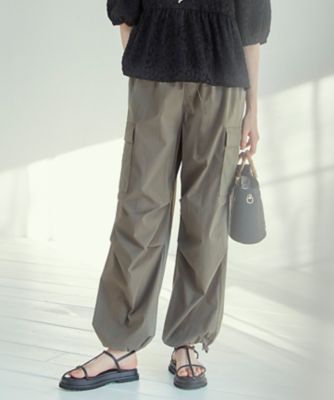 Chacott ストレッチタフタワイドパンツ　M SLOW／好評につき新色追加】ミリタリーストレッチタフタ