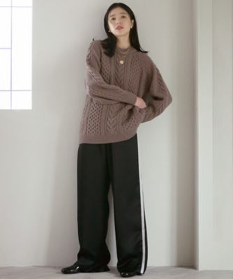 【ＳＬＯＷ／一部店舗限定】ブライトサテン　ライン　パンツ（ＰＲＳ１ＣＷ０９５０）