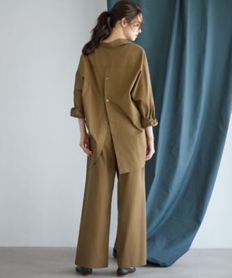 SLOW／一部店舗限定】ライトタンブラータフタ ワイド パンツ