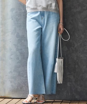 【送料無料】23区 L (Women/大きいサイズ)/ニジュウサンク エル【SLOW/一部店舗限定】LIGHT DENIM バレルワイド パンツ(PRS1GM0930) 072_スカイブルー パンツ・ズボン【三越伊勢丹/公式】