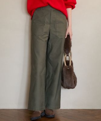 【送料無料】23区 L (Women/大きいサイズ)/ニジュウサンク エル【SLOW/一部店舗限定】ミリタリーボトム ベイカーパンツ(PRS1GW0950) 054_カーキ パンツ・ズボン【三越伊勢丹/公式】