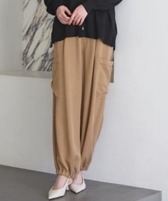 ＜23区 L (Women/大きいサイズ)＞【ＳＬＯＷ／一部店舗限定】ガーメントツイル　ワイドタック　パンツ（ＰＲＳ１ＬＭ０９３６）