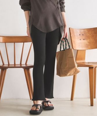 ＜23区 L (Women/大きいサイズ)＞【ＳＬＯＷ／一部店舗限定】ホールガーメント　リブニット　パンツ（ＰＲＳ１ＬＭ０９３８）