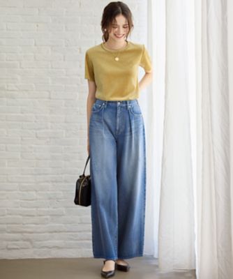 【ＳＬＯＷ／一部店舗限定】ＢＡＧＧＩＥ　ＤＥＮＩＭ　ワイドレッグ　パンツ（ＰＲＳ２ＣＡ０９３３）
