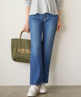 23区 S (Women/小さいサイズ)/ニジュウサンク エス【SLOW/一部店舗限定】スリット ストレート デニム(PRS2GA0931) 074_ダルブルー パンツ・ズボン【三越伊勢丹/公式】