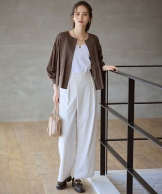 SLOW／一部店舗限定】ソフトコーデュロイ ワイドパンツ