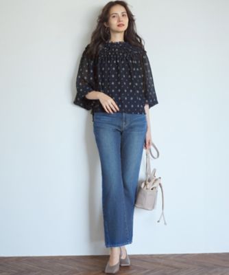 SLOW／一部店舗限定】スリット ストレート デニム