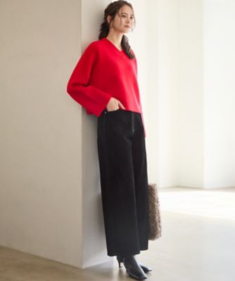 SLOW／一部店舗限定】フロッキーデニム ワイドパンツ